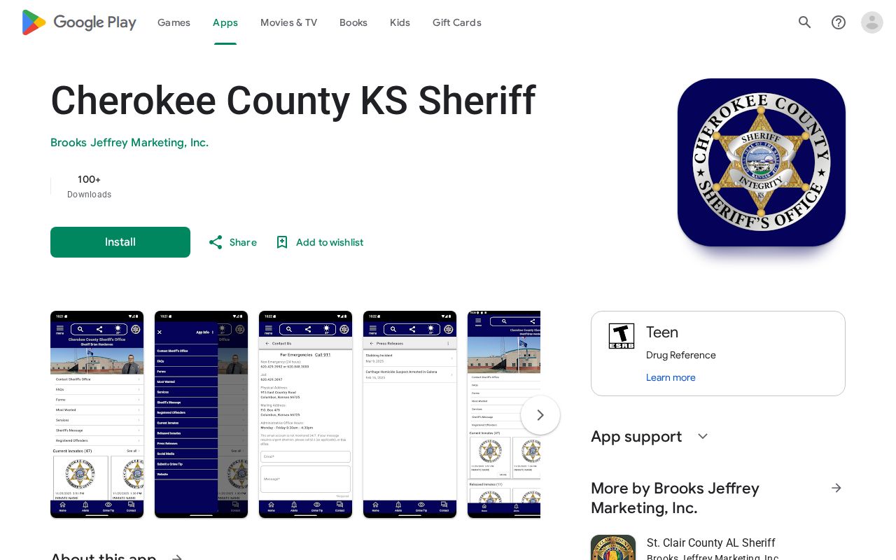 Cherokee County Sheriff app arrest record features